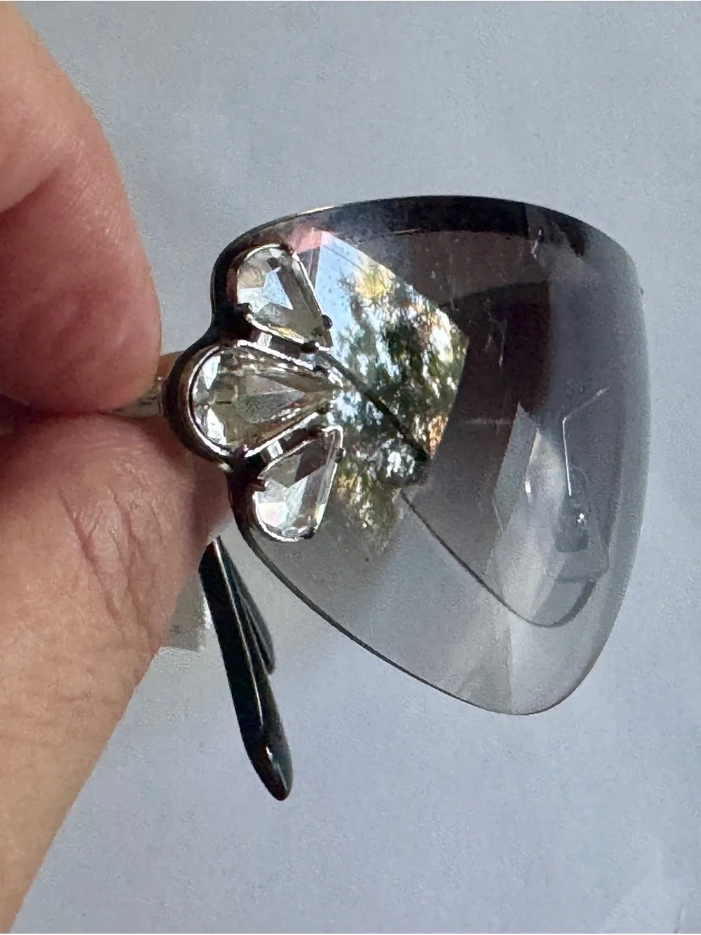 Miu Miu MU 66US-48 Rimless Crystal Shield Sunglasses NWT made in Italy